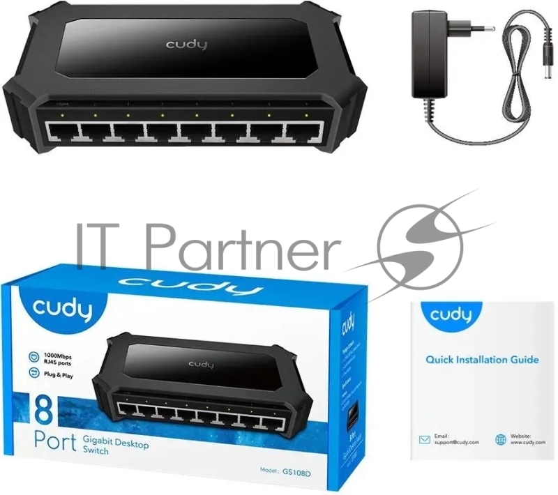 Коммутатор Cudy GS108D (L2) 8x1Гбит/с неуправляемый