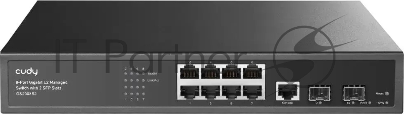 Коммутатор Cudy GS2008S2 (L2) 8x1Гбит/с 2SFP управляемый