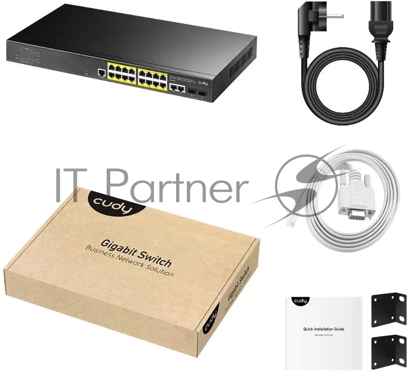 Коммутатор Cudy GS2018PS2-200W (L2) 16x1Гбит/с 2SFP 16PoE+ 200W управляемый