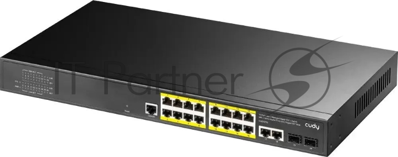 Коммутатор Cudy GS2018PS2-200W (L2) 16x1Гбит/с 2SFP 16PoE+ 200W управляемый