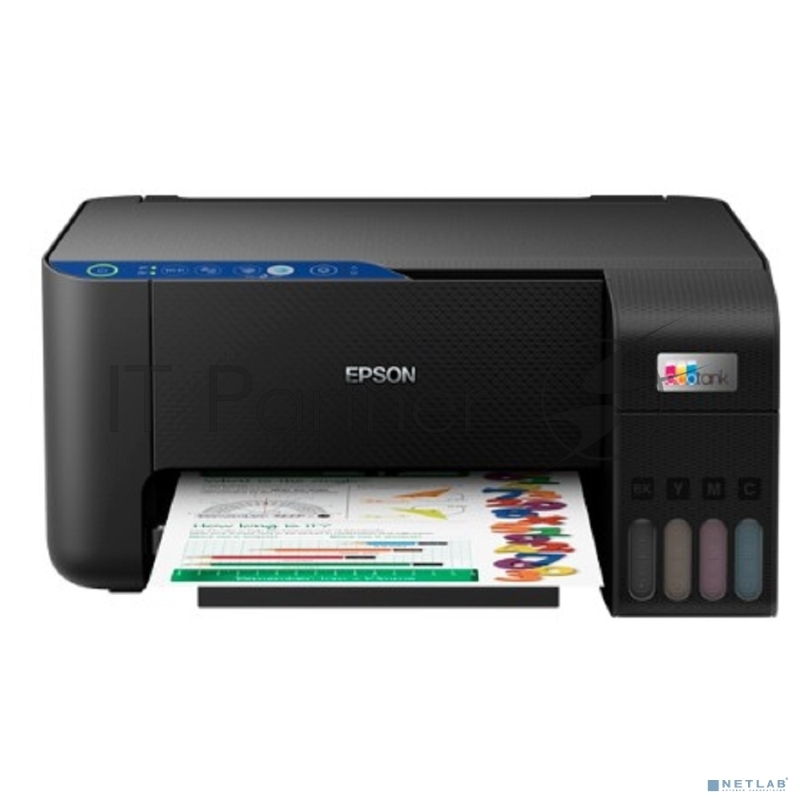 МФУ струйный Epson EcoTank L3251 (A4, принтер/сканер/копир, 5760x1440dpi, 33чб/15цв. ppm, СНПЧ, WiFi, USB) (C11CJ67419/C11CJ67302/C11CJ67