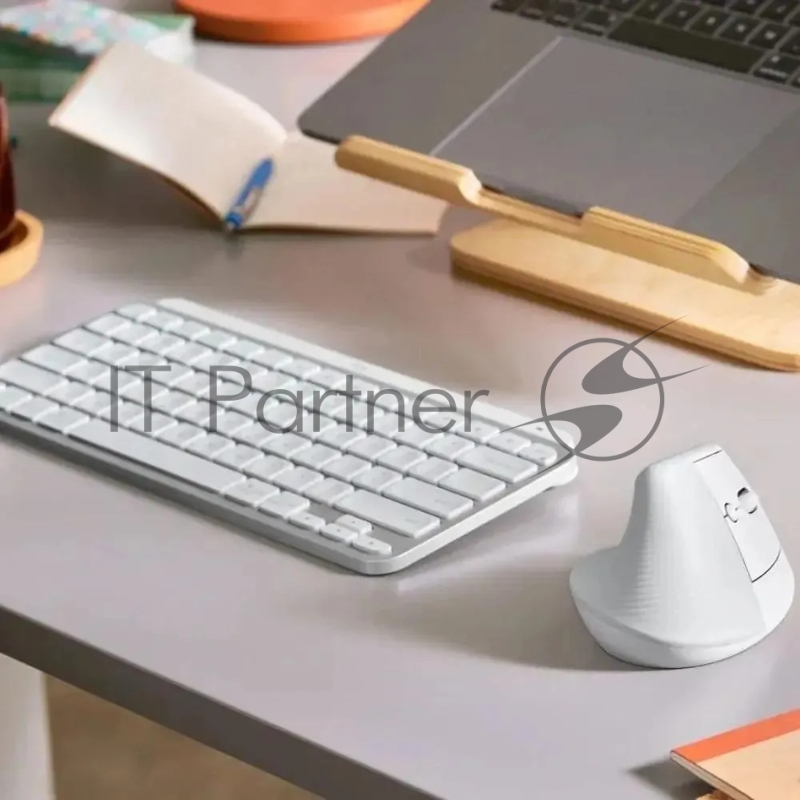 Мышь Logitech Lift белый оптическая (4000dpi) silent беспроводная BT/Radio USB для ноутбука (5but)