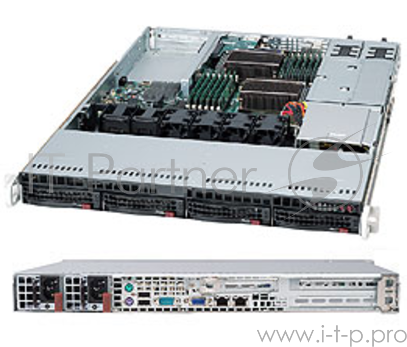 Корпус SuperMicro CSE-815TQC-R706WB 400W черный