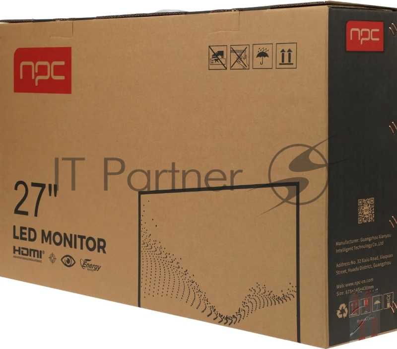 Монитор NPC 27 MF2703 черный IPS LED 5ms 16:9 DVI HDMI M/M матовая 250cd 178гр/178гр 1920x1080 75Hz VGA FHD 4кг