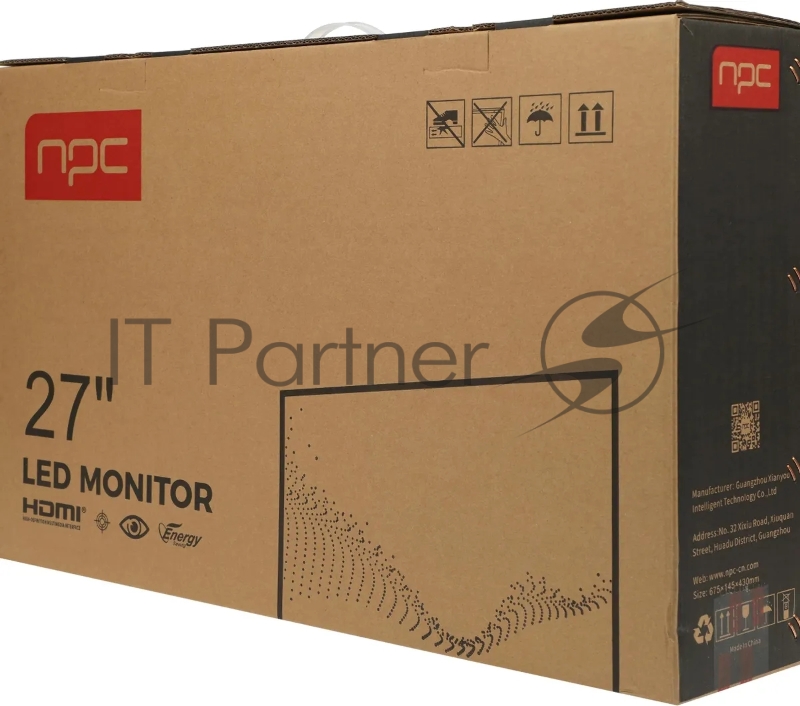 Монитор NPC 27 MF2704-F черный IPS LED 5ms 16:9 HDMI M/M матовая 250cd 178гр/178гр 1920x1080 75Hz VGA DP FHD 4кг