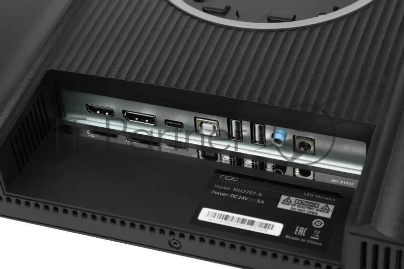 Монитор NPC 27 MU2707-K черный IPS LED 5ms 16:9 HDMI M/M матовая HAS Piv 1000:1 250cd 178гр/178гр 3840x2160 60Hz DP 4K USB 6.1кг