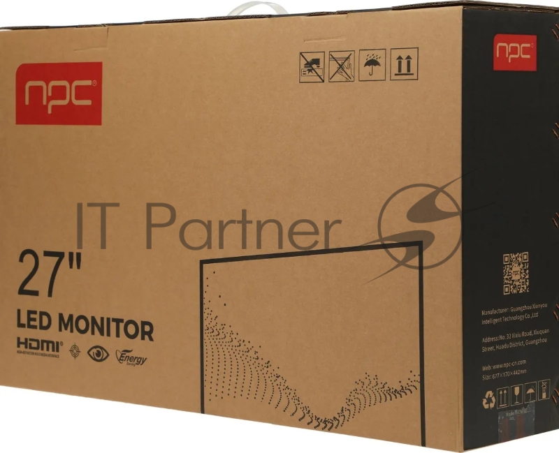 Монитор NPC 27 MU2707 черный IPS LED 5ms 16:9 HDMI M/M матовая HAS 250cd 178гр/178гр 3840x2160 60Hz DP 4K USB 5.5кг