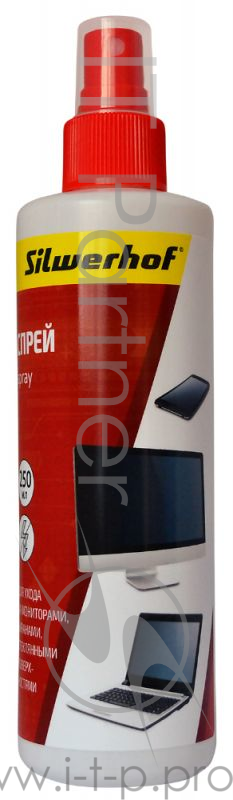 Спрей-очиститель для экранов и стекол, SILWERHOF SCREEN CLEAN, 250мл