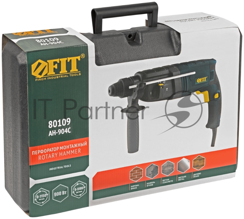 Перфоратор монтажный 900 Вт, 0-1150 об/мин, 0-5100 уд/мин, 3,3 Дж, 3 реж., SDS-PLUS, реверс, 3,3 кг, кейс