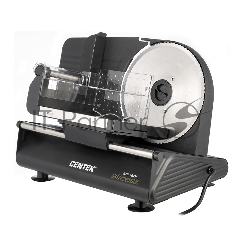 Ломтерезка Centek CT-1381 (черный) <150 Вт> толщина нарезки 3-20мм, съемная каретка, спец. держатель