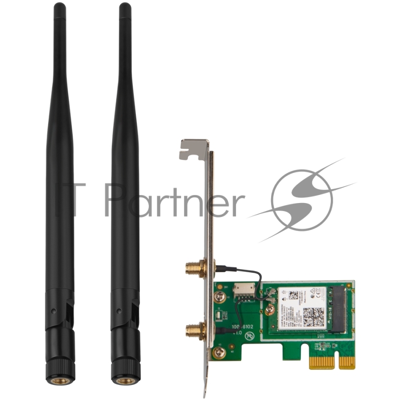 Сетевой адаптер Tenda E30 беспроводной двухдиапазонный PCI-e адаптер Wi-Fi 6 AX3000 c Bluetooth 5.0