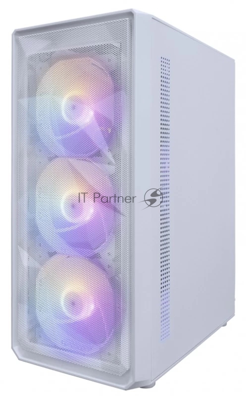 Корпус 1STPLAYER FD3-M White / mATX / 4x120mm LED fans / FD3-M-WH-4F1-W