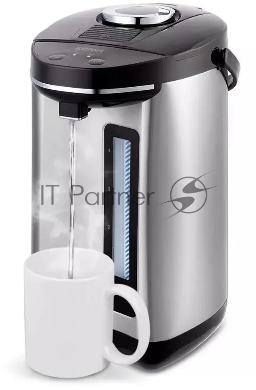 Термопот Kitfort КТ-2512 4л. 900Вт серебристый/черный