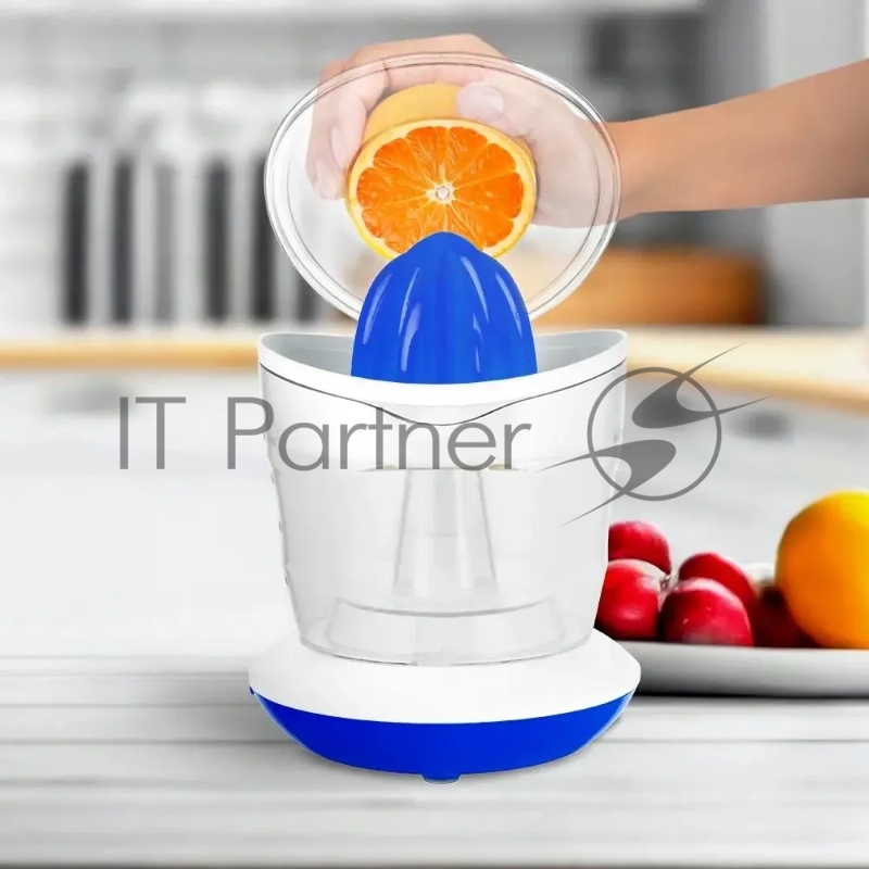 Соковыжималка цитрусовая Kitfort КТ-1148-3 25Вт рез.сок.:700мл. белый/синий