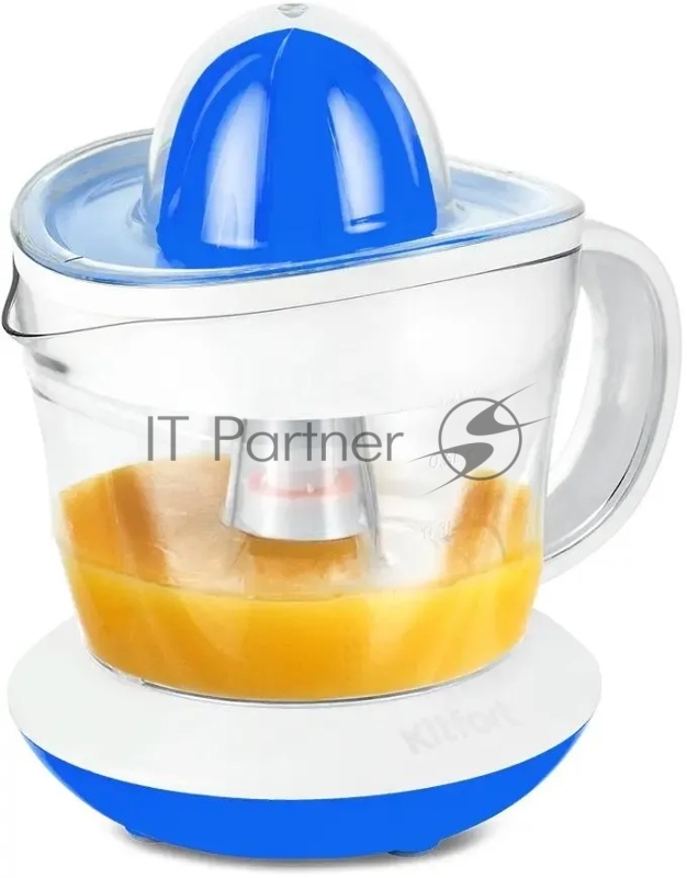 Соковыжималка цитрусовая Kitfort КТ-1148-3 25Вт рез.сок.:700мл. белый/синий