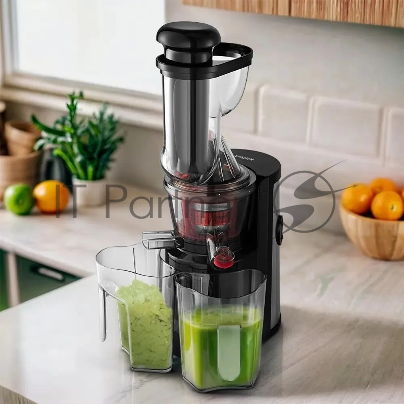 Соковыжималка шнековая Kitfort КТ-1162 150Вт рез.сок.:1000мл. черный