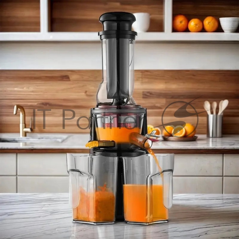 Соковыжималка шнековая Kitfort КТ-1162 150Вт рез.сок.:1000мл. черный