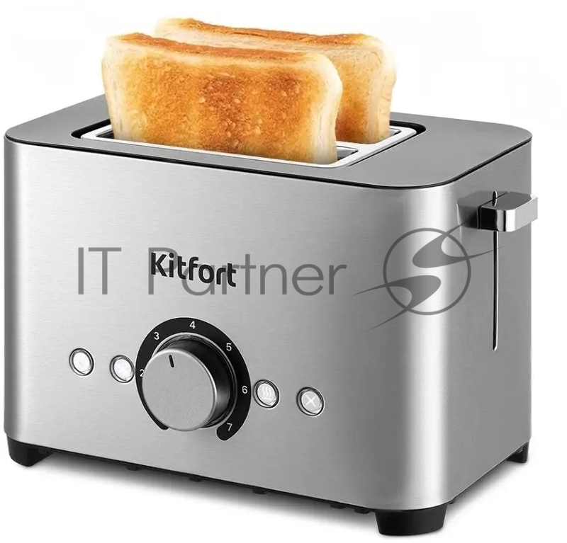 Тостер Kitfort КТ-6211 850Вт нержавеющая сталь/черный