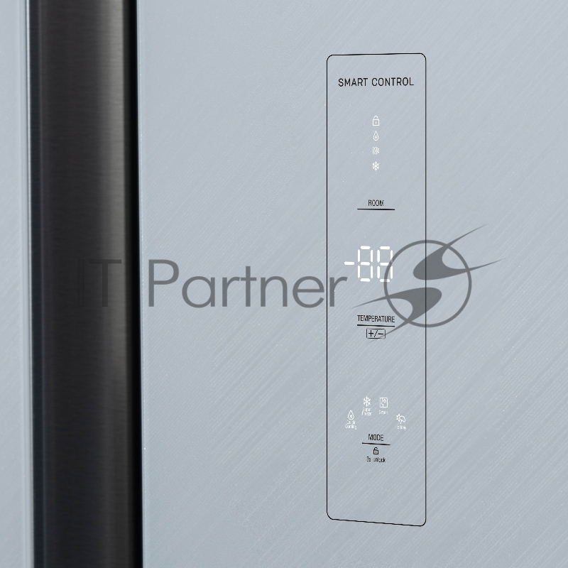 Холодильник BIRYUSA SBS 541 TWG, Текстурированное белое стекло, 343/198л, Side-by-side