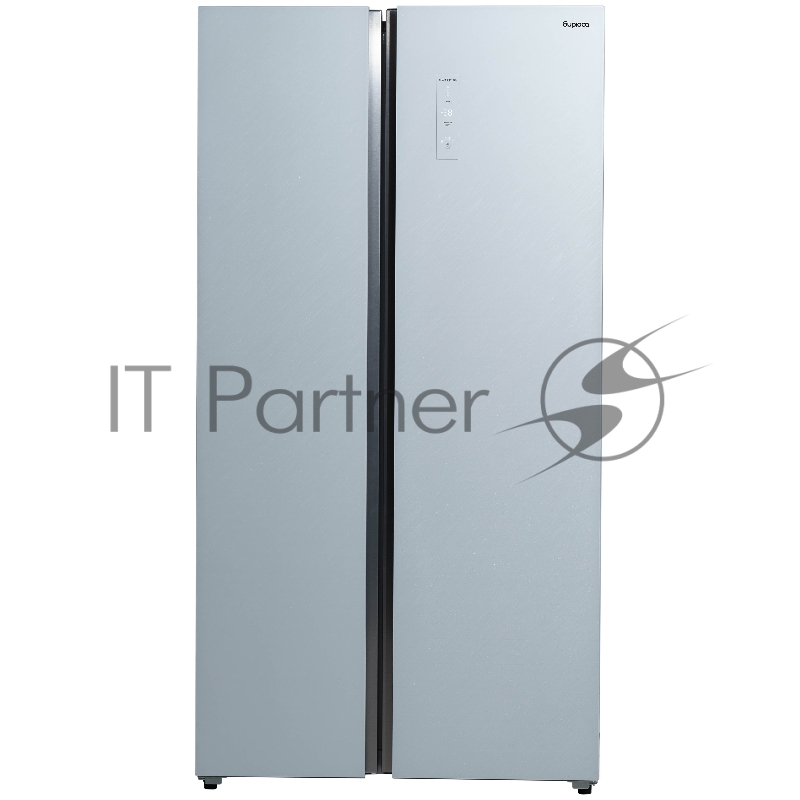 Холодильник BIRYUSA SBS 541 TWG, Текстурированное белое стекло, 343/198л, Side-by-side