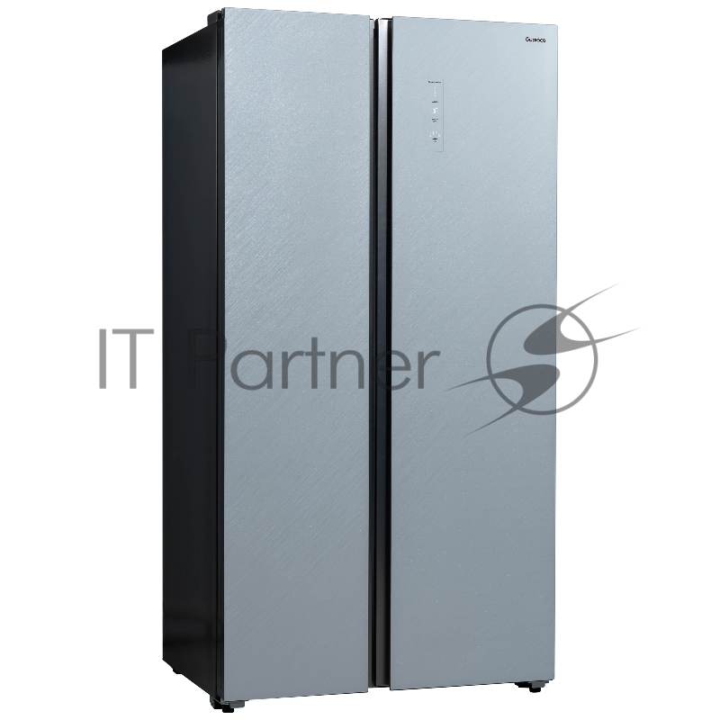 Холодильник BIRYUSA SBS 541 TWG, Текстурированное белое стекло, 343/198л, Side-by-side