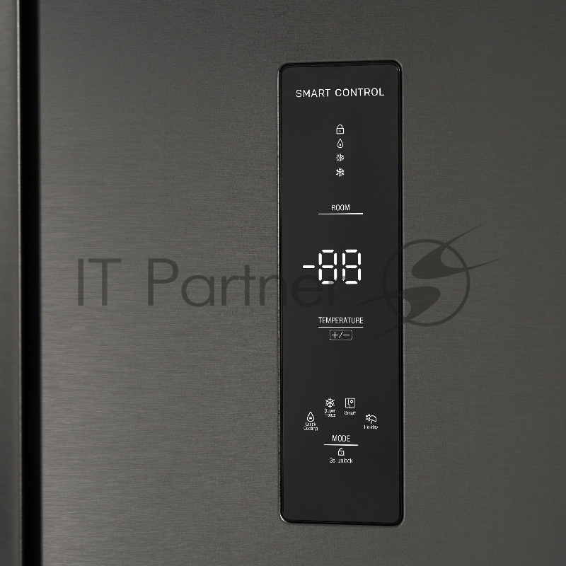 Холодильник BIRYUSA SBS 400 DI, нержавеющая сталь, 232/168л, Side-by-side