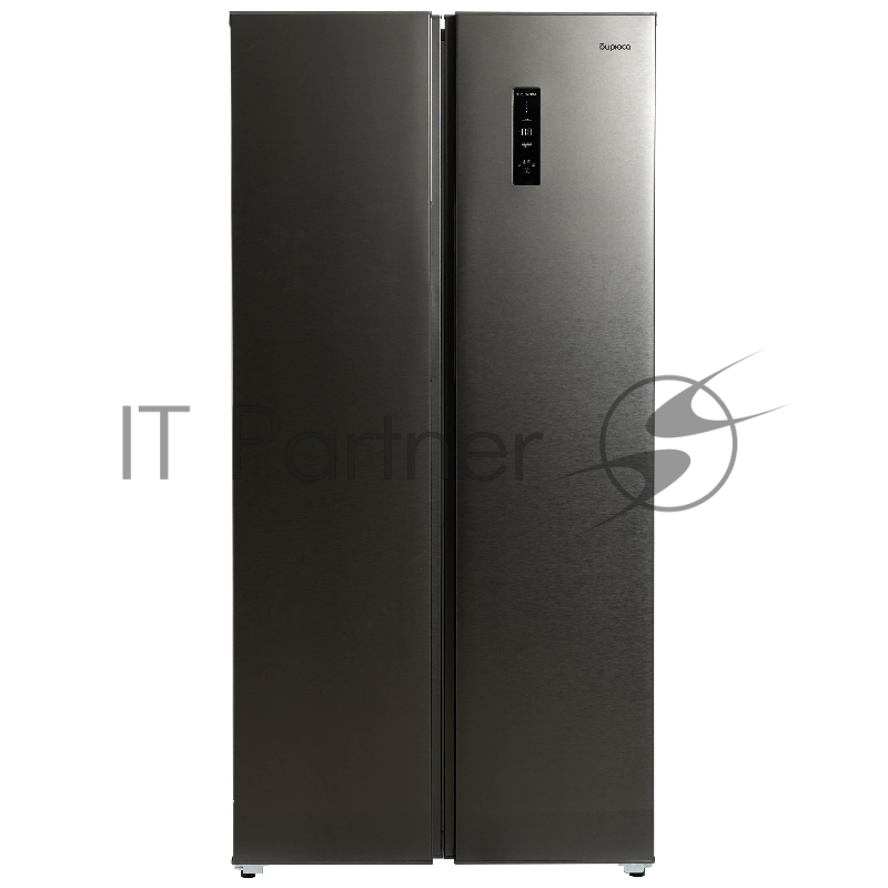 Холодильник BIRYUSA SBS 400 DI, нержавеющая сталь, 232/168л, Side-by-side