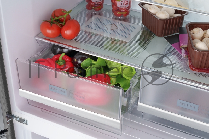 Холодильник WEISSGAUFF WCD 450 INOX GLASS, Нержавеющая сталь, 286/141л, Side-by-Side