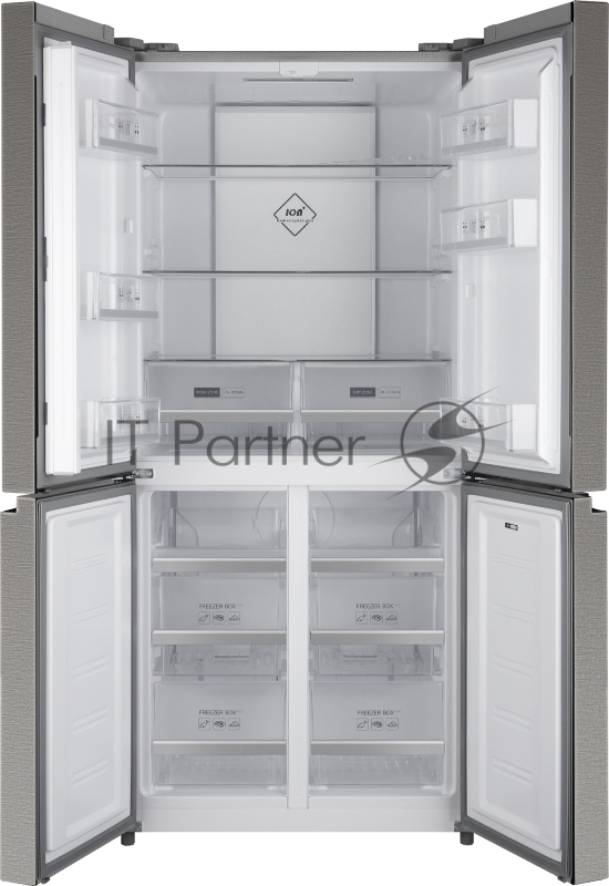 Холодильник WEISSGAUFF WCD 450 INVERTER, белый, 286/141, Side-by-Side