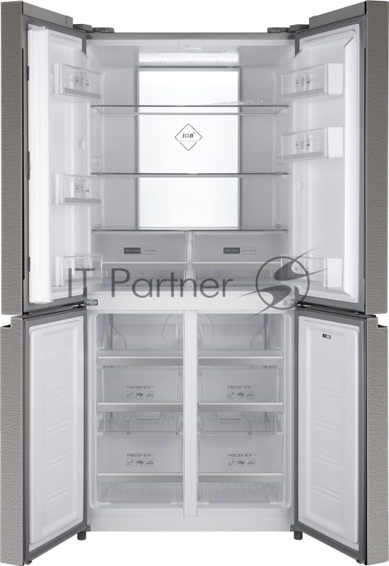 Холодильник WEISSGAUFF WCD 450 INVERTER, белый, 286/141, Side-by-Side