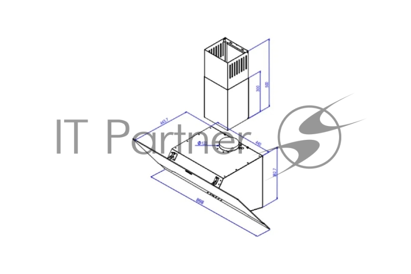 Вытяжка пристенная DeLonghi Linea 915 NB