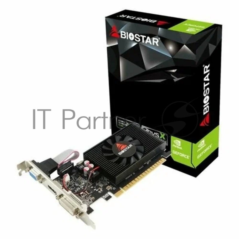 Видеокарта Biostar PCI-E GT710-2GB D3 LP NVIDIA GeForce GT 710 2Gb 64bit DDR3 954/1333 DVIx1 HDMIx1 CRTx1 HDCP Ret low profile