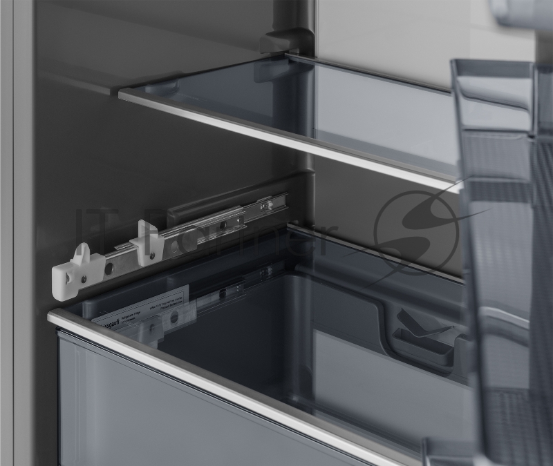 Холодильник WEISSGAUFF WRKI 1970 INV. INOX встраиваемый, нержавеющая сталь, 341л, морозилка снизу