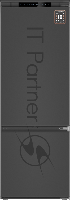 Холодильник WEISSGAUFF WRKI 1970 INV. INOX встраиваемый, нержавеющая сталь, 341л, морозилка снизу