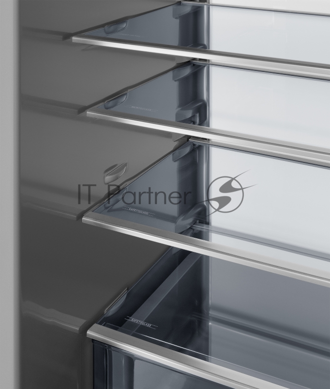 Холодильник WEISSGAUFF WRKI 1970 INV. INOX встраиваемый, нержавеющая сталь, 341л, морозилка снизу