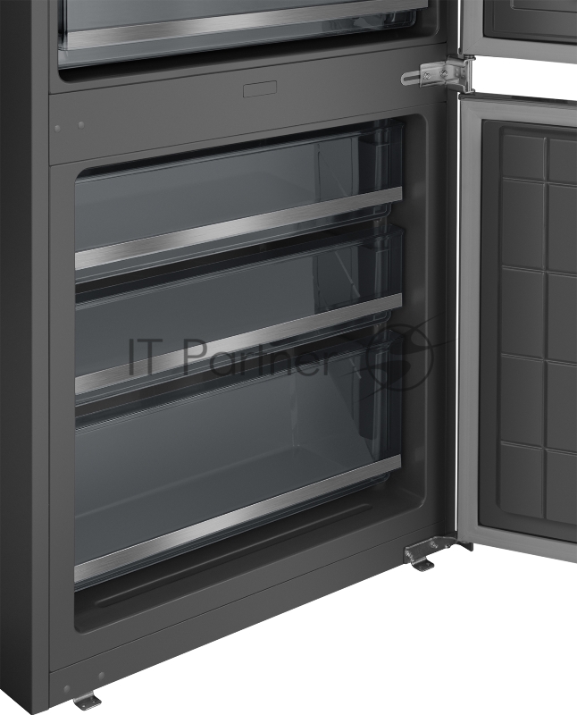 Холодильник WEISSGAUFF WRKI 1970 INV. INOX встраиваемый, нержавеющая сталь, 341л, морозилка снизу