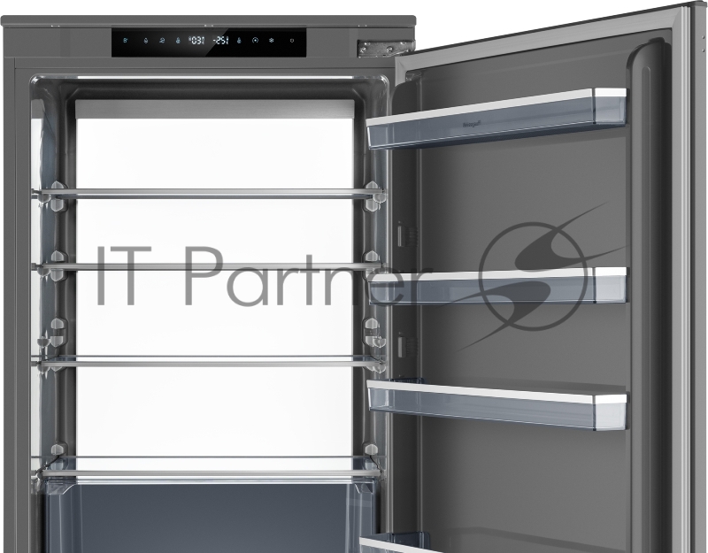 Холодильник WEISSGAUFF WRKI 1970 INV. INOX встраиваемый, нержавеющая сталь, 341л, морозилка снизу
