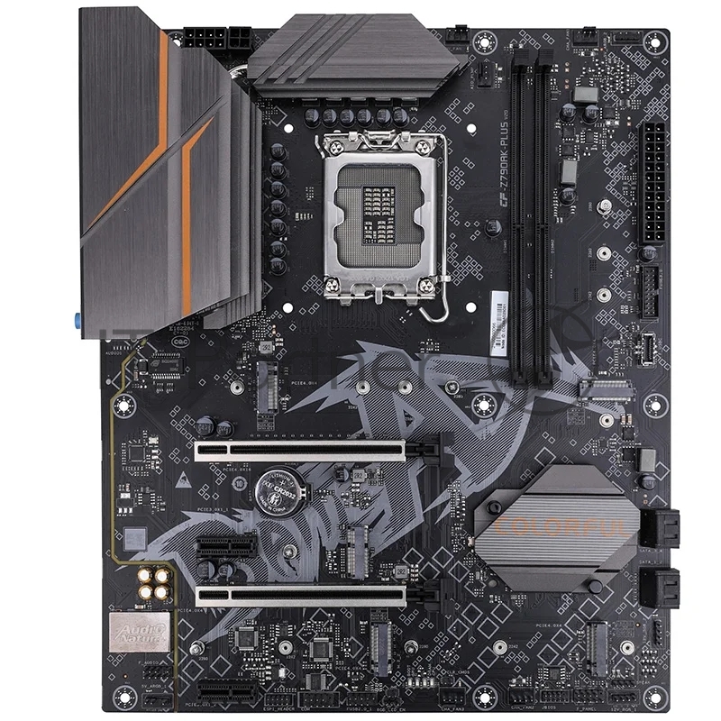 Материнская плата Colorful BATTLE-AX Z790AK-PLUS D5 V20 Z790 LGA1700 2xDDR5 2xPCIEx16 2xPCIEx1 4xM.2 1xTypeC 7xUSB3.2Gen1 1xUSB2.0 4xSATA3.0 2.5G DP HDMI ATX RTL