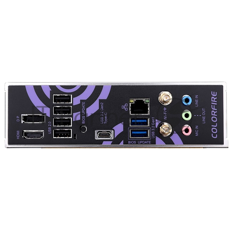 Материнская плата Colorful COLORFIRE B760M-MEOW WIFI D5 PURPLE Z760 LGA1700 4xDDR5 1xPCIEx16 1xPCIEx4 3xM.2 2xTypeC 3xUSB3.2Gen1 5xUSB2.0 4xSATA3.0 2.5G DP HDMI M-ATX RTL