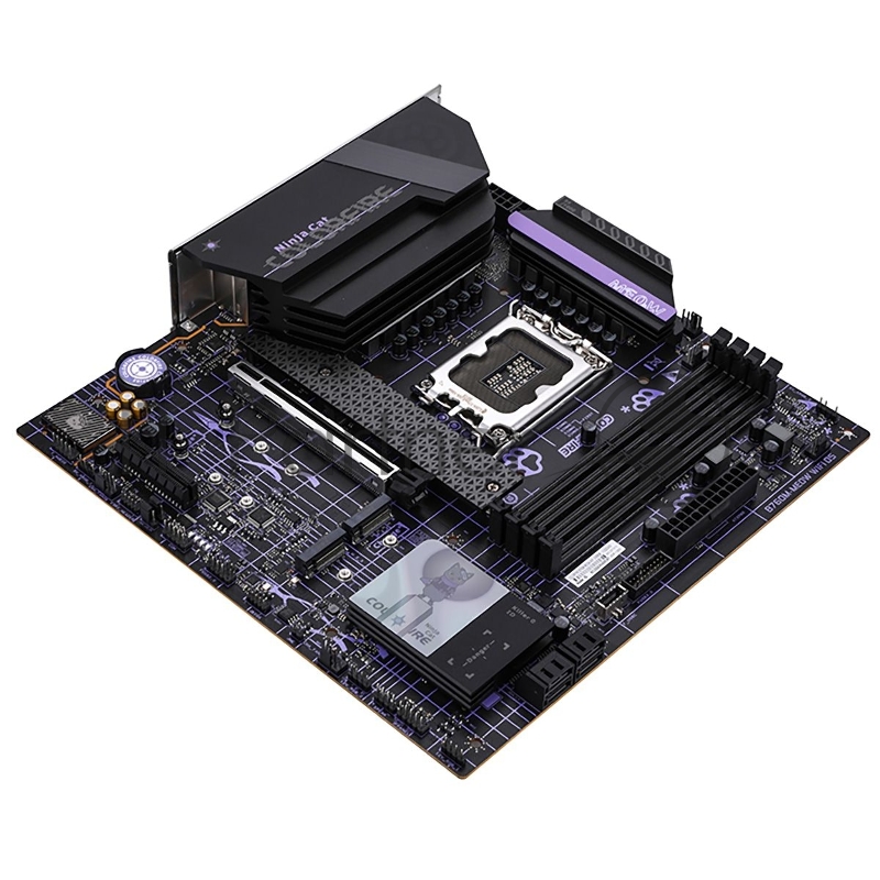 Материнская плата Colorful COLORFIRE B760M-MEOW WIFI D5 PURPLE Z760 LGA1700 4xDDR5 1xPCIEx16 1xPCIEx4 3xM.2 2xTypeC 3xUSB3.2Gen1 5xUSB2.0 4xSATA3.0 2.5G DP HDMI M-ATX RTL