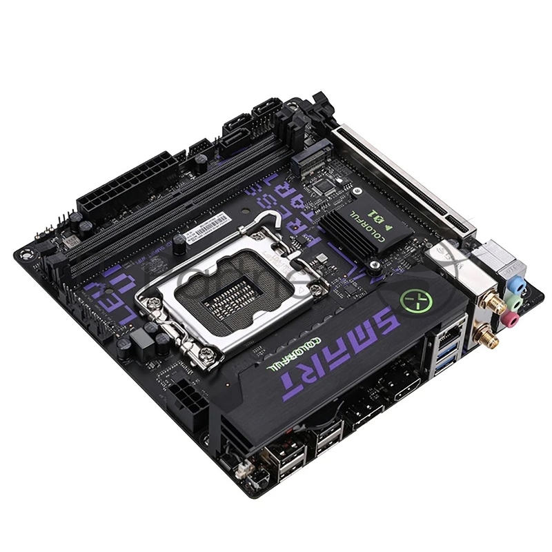 Материнская плата Colorful Colorful H610I SMART WIFI V20 H610 LGA1700 2xDDR4 1xPCIEx16 1xM.2 4xUSB3.2Gen1 6xUSB2.0 3xSATA3.0 2.5G DP HDMI ITX RTL