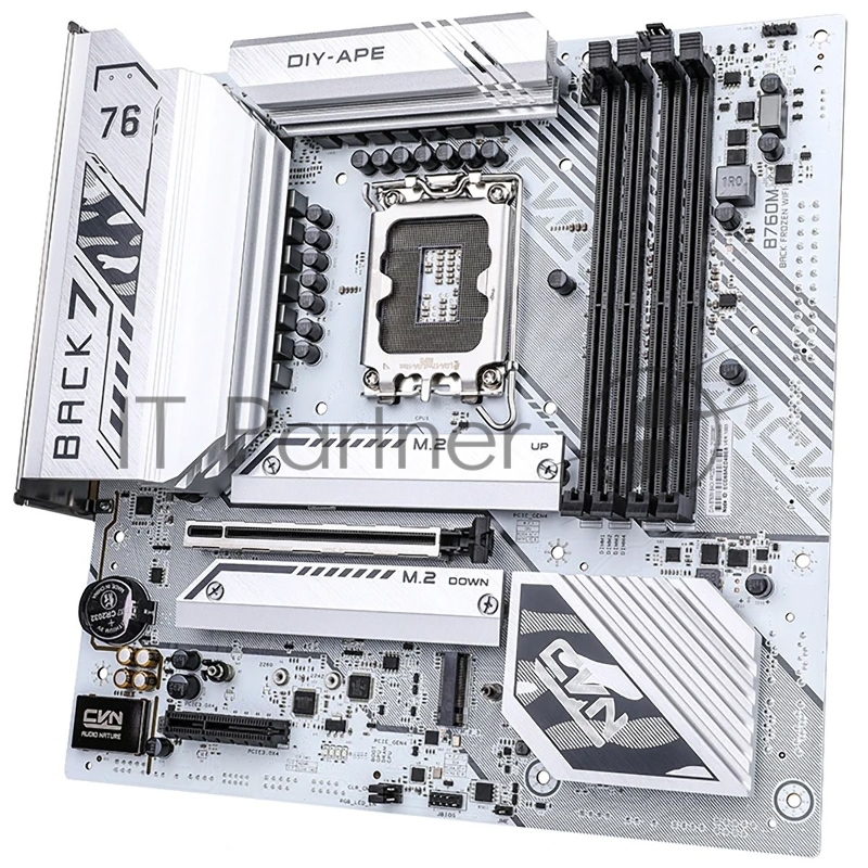 Материнская плата Colorful CVN B760M-BACK FROZEN WIFI V20 Z760 LGA1700 4xDDR4 1xPCIEx16 1xPCIEx4 3xM.2 1xTypeC 3xUSB3.2Gen1 5xUSB2.0 4xSATA3.0 2.5G DP HDMI M-ATX RTL