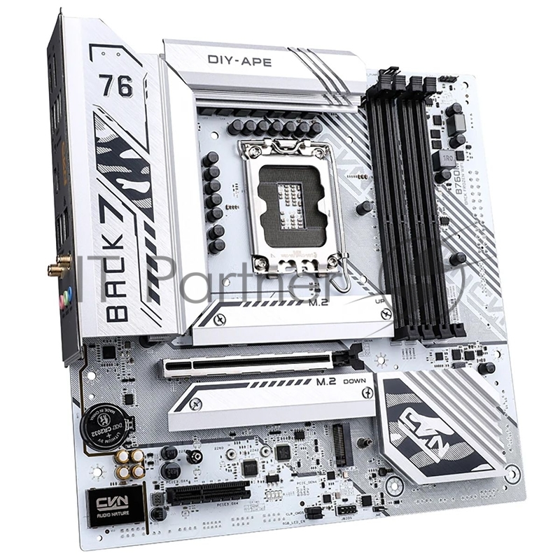 Материнская плата Colorful CVN B760M-BACK FROZEN WIFI V20 Z760 LGA1700 4xDDR4 1xPCIEx16 1xPCIEx4 3xM.2 1xTypeC 3xUSB3.2Gen1 5xUSB2.0 4xSATA3.0 2.5G DP HDMI M-ATX RTL