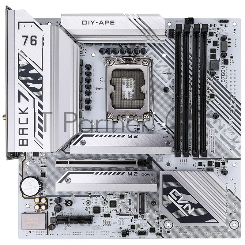Материнская плата Colorful CVN B760M-BACK FROZEN WIFI V20 Z760 LGA1700 4xDDR4 1xPCIEx16 1xPCIEx4 3xM.2 1xTypeC 3xUSB3.2Gen1 5xUSB2.0 4xSATA3.0 2.5G DP HDMI M-ATX RTL
