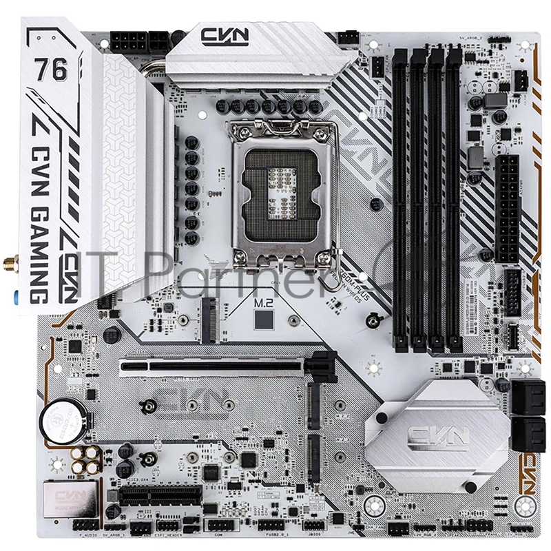 Материнская плата Colorful CVN B760M-PLUS FROZEN WIFI D5 V20 Z760 LGA1700 4xDDR5 1xPCIEx16 1xPCIEx4 3xM.2 2xTypeC 3xUSB3.2Gen1 5xUSB2.0 4xSATA3.0 2.5G DP HDMI M-ATX RTL