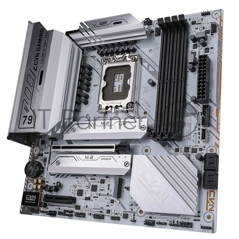 Материнская плата Colorful CVN Z790M FROZEN D5 V20 Z790 LGA1700 4xDDR5 1xPCIEx16 1xPCIEx4 3xM.2 2xTypeC 1xUSB3.2Gen2 3xUSB3.2Gen1 5xUSB2.0 6xSATA3.0 2.5G DP HDMI M-ATX RTL