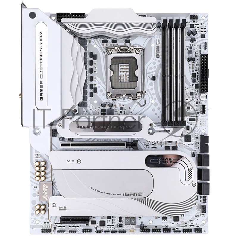 Материнская плата Colorful iGame Z790D5 FLOW V20 Z790 LGA1700 4xDDR5 2xPCIEx16 1xPCIEx4 1x PCIEx1 4xM.2 2xTypeC 3xUSB3.2Gen2 3xUSB3.2Gen1 6xUSB2.0 6xSATA3.0 2.5G DP HDMI ATX RTL