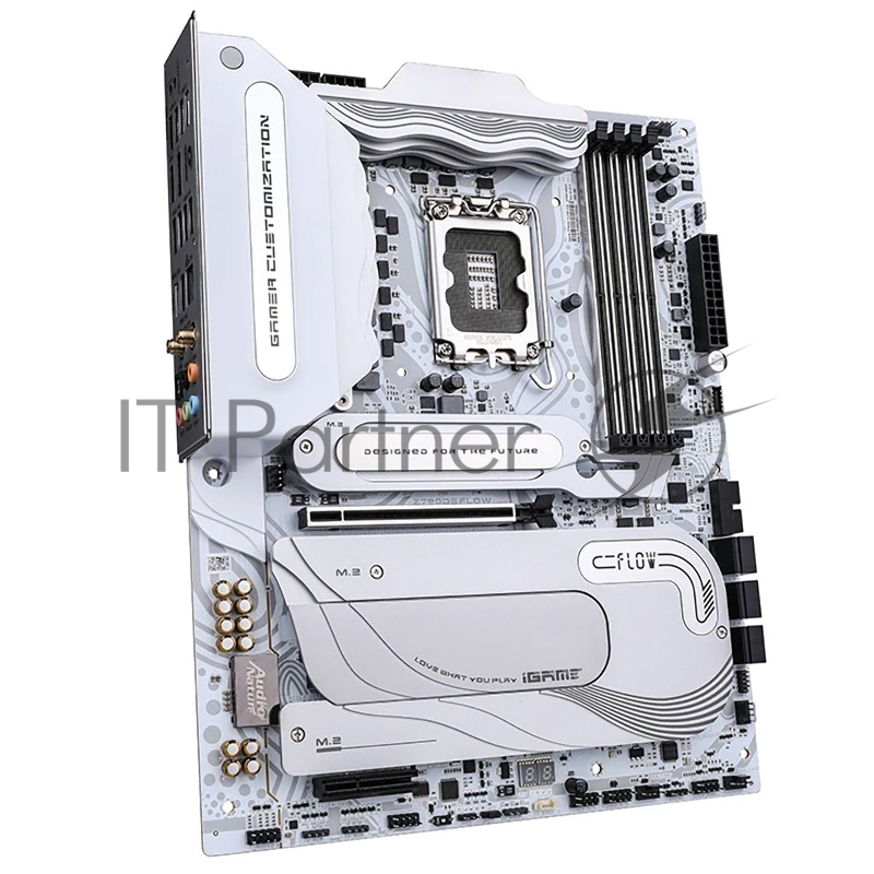 Материнская плата Colorful iGame Z790D5 FLOW V20 Z790 LGA1700 4xDDR5 2xPCIEx16 1xPCIEx4 1x PCIEx1 4xM.2 2xTypeC 3xUSB3.2Gen2 3xUSB3.2Gen1 6xUSB2.0 6xSATA3.0 2.5G DP HDMI ATX RTL