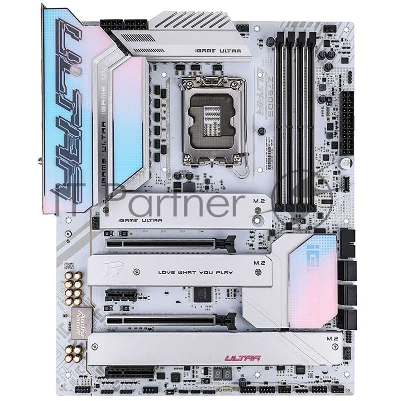 Материнская плата Colorful iGame Z790D5 ULTRA V20 Z790 LGA1700 4xDDR5 2xPCIEx16 1xPCIEx4 1x PCIEx1 4xM.2 2xTypeC 3xUSB3.2Gen2 3xUSB3.2Gen1 6xUSB2.0 6xSATA3.0 2.5G DP HDMI ATX RTL