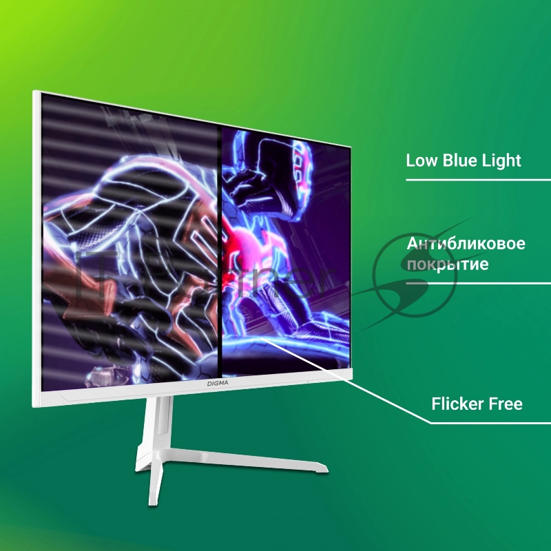 Монитор 23,8 Digma Overdrive 24P410F IPS 1920x1080 200H 2ms 300cd 178гр/178гр HDMI DP USB белый